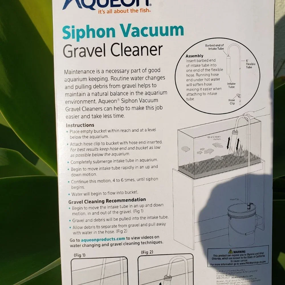 New 2 PACK Aqueon Aquarium Fish Tank Siphon Vacuum Gravel Cleaner hose